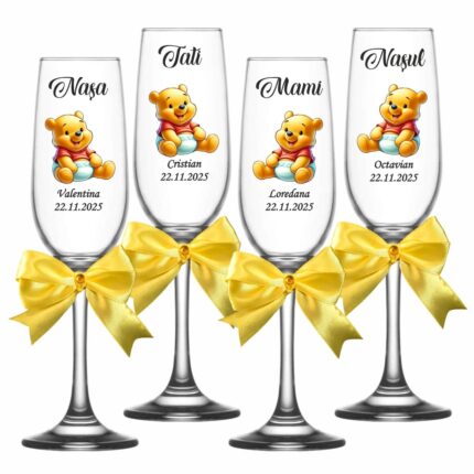 pahare botez personalizate winnie pooh