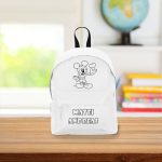 Ghiozdan personalizat cu nume, Scoala, Mickey Mouse, 38×28 cm, Alb, GS001 - imagine 2