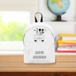 Ghiozdan personalizat cu nume, Scoala, Mickey Mouse, 38×28 cm, Alb, GS003 - imagine 2