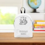 Ghiozdan personalizat cu nume, Scoala, Sonic, 38×28 cm, Alb, GS006 - imagine 2