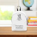 Ghiozdan personalizat cu nume, Scoala, Spider-Man, 38×28 cm, Alb, GS007 - imagine 2