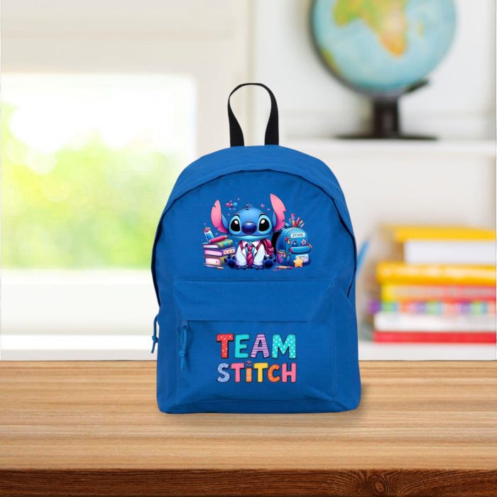 Ghiozdan pentru scoala, Stitch, 38×28 cm, Albastru, GS012 - imagine 2