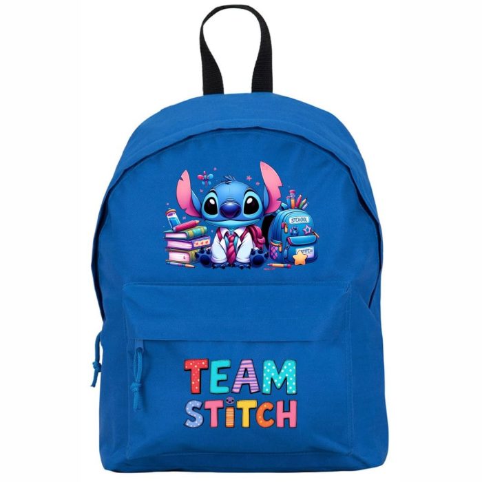 Ghiozdan pentru scoala, Stitch, 38×28 cm, Albastru, GS012 - imagine 1