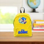 Ghiozdan pentru scoala, Sonic, 38×28 cm, Galben, GS021 - imagine 2