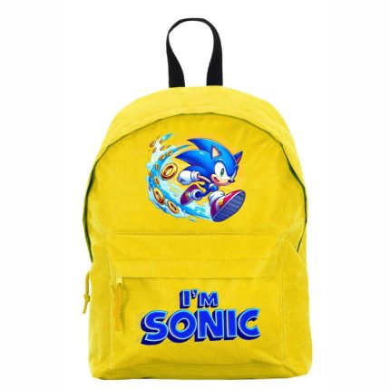 Ghiozdan pentru scoala, Sonic, 38×28 cm, Galben, GS021