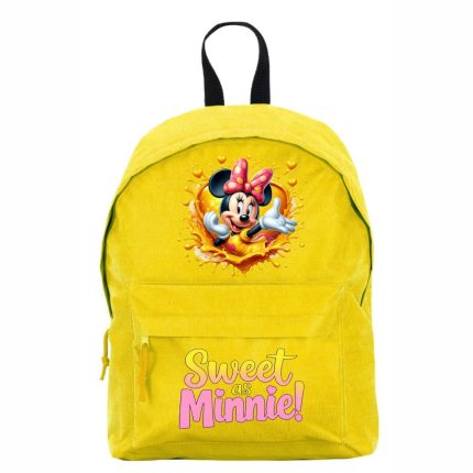 Ghiozdan pentru scoala, Minnie Mouse, 38×28 cm, Galben, GS022
