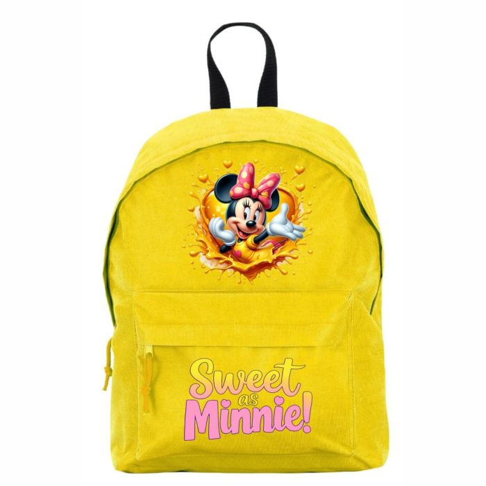 Ghiozdan pentru scoala, Minnie Mouse, 38×28 cm, Galben, GS022 - imagine 1