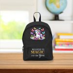 Ghiozdan pentru scoala, Unicorn, 38×28 cm, Negru, GS026 - imagine 2