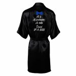 Halat mire, Personalizat, Nunta, Negru, Satin, HMIN05