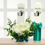 Set Lumanari Nunta, Personalizate, Mire Mireasa, 2 Bucati, Verde, 35 cm, LN035 - imagine 3