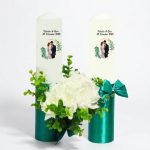 Set Lumanari Nunta, Personalizate, Mire Mireasa, 2 Bucati, Verde, 35 cm, LN035 - imagine 4