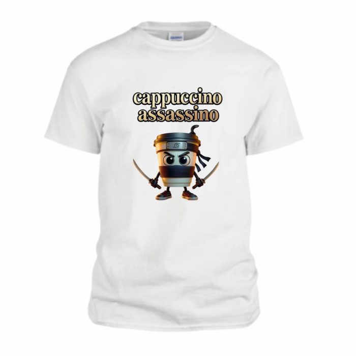 Tricou Personalizat, Barbati, Cappuccino Assassino, Bumbac, Alb, TU110 - imagine 1