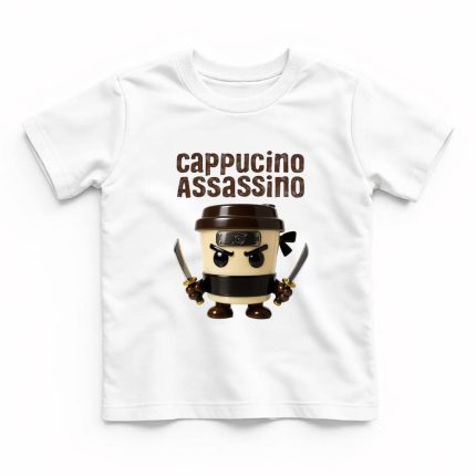 Tricou Personalizat, Copii, Cappucino Assassino, Bumbac, Alb, TU116