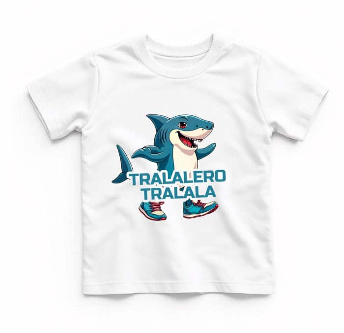 Tricou Personalizat, Copii, Tralalero Tralala, Bumbac, Alb, TU119 - imagine 1