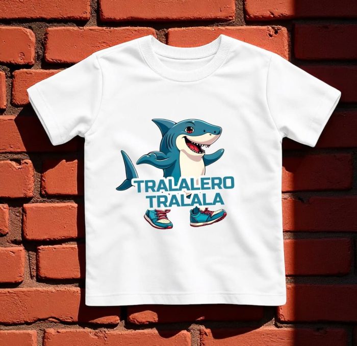 Tricou Personalizat, Copii, Tralalero Tralala, Bumbac, Alb, TU119 - imagine 3