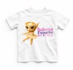 Tricou Personalizat, Copii, Ballerina Cappuccina, Bumbac, Alb, TU121
