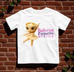Tricou Personalizat, Copii, Ballerina Cappuccina, Bumbac, Alb, TU121 - imagine 3