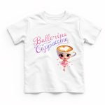 Tricou Personalizat, Copii, Ballerina Cappuccina, Bumbac, Alb, TU122