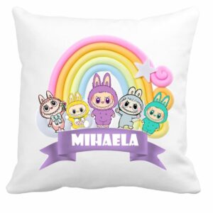 perna copii personalizata labubu curcubeu