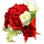 Set Lumanari Nunta, Personalizate, Mire Mireasa, 2 Bucati, Rosu, 35 cm, LN039 - imagine 5