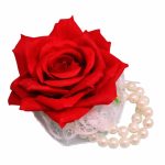 Bratara Florala, Nunta, Domnisoara de onoare, Rosu, BD003 - imagine 3