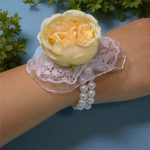 Bratara Florala, Nunta, Domnisoara de onoare, Crem, BD008 - imagine 2