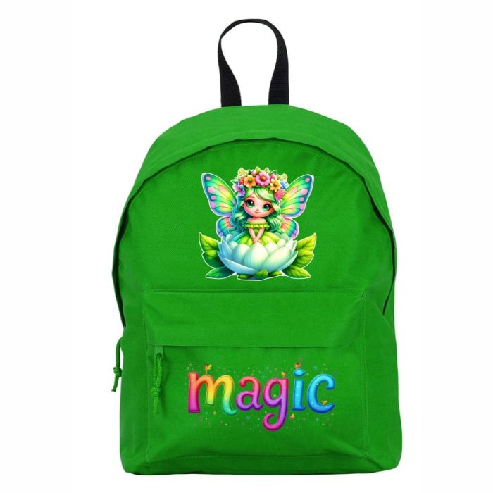 Ghiozdan pentru scoala, Zana, 38×28 cm, Verde, GS059 - imagine 1
