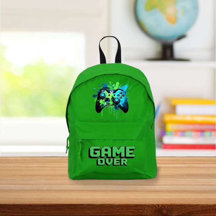 Ghiozdan pentru scoala, Gaming, 38×28 cm, Verde, GS061 - imagine 2