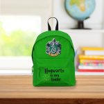 Ghiozdan pentru scoala, Harry Potter, Casa Slytherin, 38×28 cm, Verde, GS062 - imagine 2