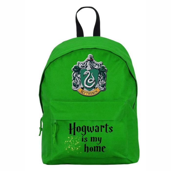Ghiozdan pentru scoala, Harry Potter, Casa Slytherin, 38×28 cm, Verde, GS062 - imagine 1