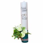 Set Lumanari, Nunta de Argint, Personalizate, 2 Bucati, Verde, 35 cm, LNAG007 - imagine 4