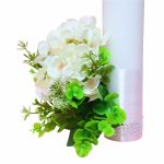 Set Lumanari, Nunta de Argint, Personalizate, 2 Bucati, Alb, 35 cm, LNAG003 - imagine 4