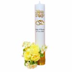 Set Lumanari, Nunta de Aur, Personalizate, 2 Bucati, Auriu, 35 cm, LNAU002 - imagine 4