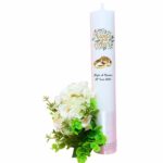 Set Lumanari, Nunta de Aur, Personalizate, 2 Bucati, Alb, 35 cm, LNAU015 - imagine 4