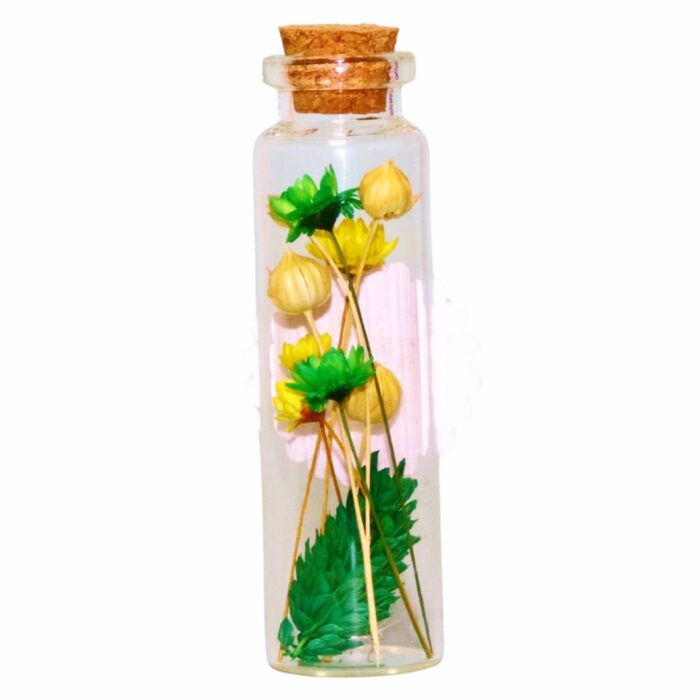 Marturie de Botez, Personalizata, Flori Uscate, Verde, MBFS001 - imagine 4