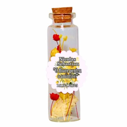Marturie de Botez, Personalizata, Flori Uscate, Natur, MBFS002