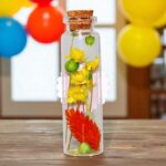 Marturie de Botez, Personalizata, Flori Uscate, Portocaliu, MBFS003 - imagine 2