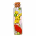 Marturie de Botez, Personalizata, Flori Uscate, Portocaliu, MBFS003 - imagine 4