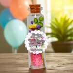 Marturie de Botez, Personalizata, Flori Uscate, Roz, MBFS004 - imagine 3