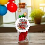 Marturie de Botez, Personalizata, Flori Uscate, Rosu, MBFS005 - imagine 3