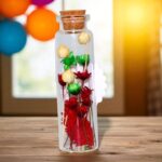 Marturie de Botez, Personalizata, Flori Uscate, Rosu, MBFS005 - imagine 2