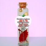 Marturie de Nunta, Personalizata, Flori Uscate, Rosu, MFN002 - imagine 2