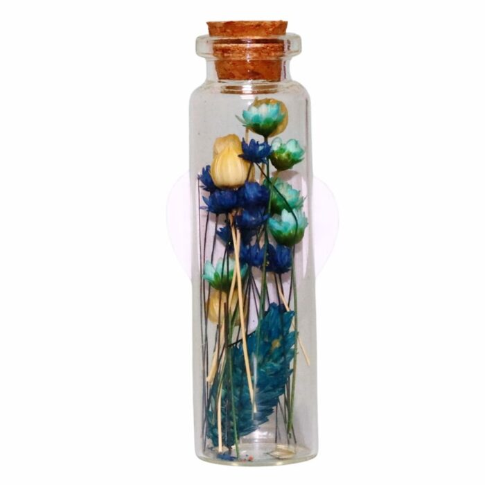 Marturie de Nunta, Personalizata, Flori Uscate, Albastru, MFN003 - imagine 3