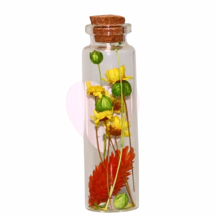 Marturie de Nunta, Personalizata, Flori Uscate, Portocaliu, MFN005 - imagine 3