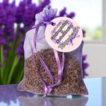 Marturie de nunta, Lavanda, Saculet organza, Mov, Personalizat, MLS002 - imagine 2