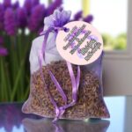 Marturie de nunta, Lavanda, Saculet organza, Mov, Personalizat, MLS004 - imagine 2