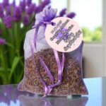 Marturie de nunta, Lavanda, Saculet organza, Mov, Personalizat, MLS005 - imagine 2