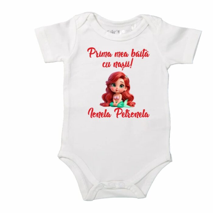 Set Prima mea baita cu Nasii, Alb, Mica Sirena, Bumbac, SPB19 - imagine 4