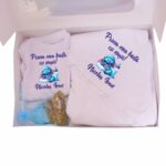 Set Prima mea baita cu Nasii, Alb, Stitch, Bumbac, SPB21 - imagine 2