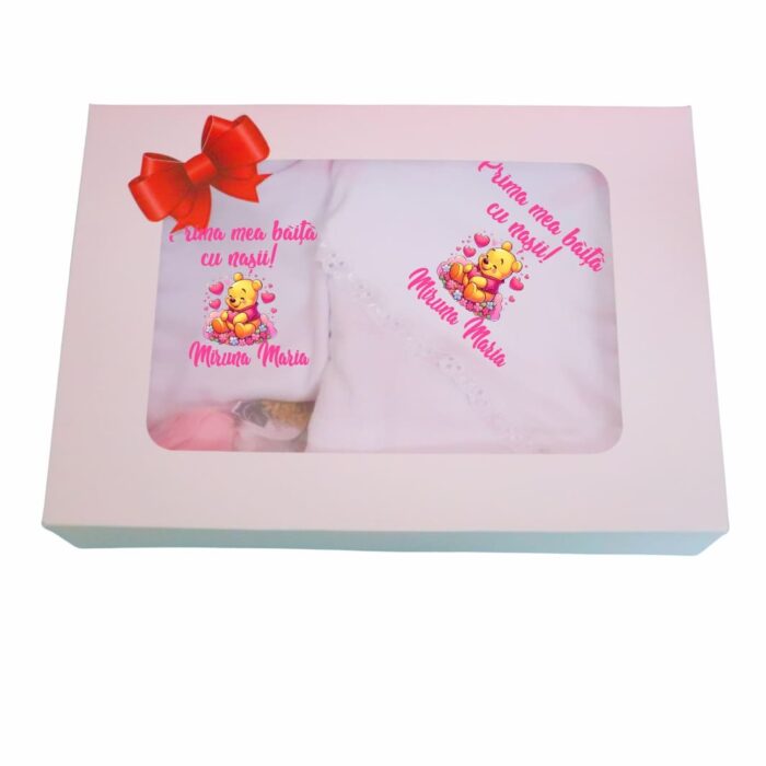 Set Prima mea baita cu Nasii, Alb, Winnie the Pooh, Bumbac, SPB28 - imagine 1